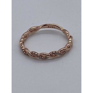 Half and Half Chain and Metal Rope Chain Bangle Rose Gold 2 Size Available